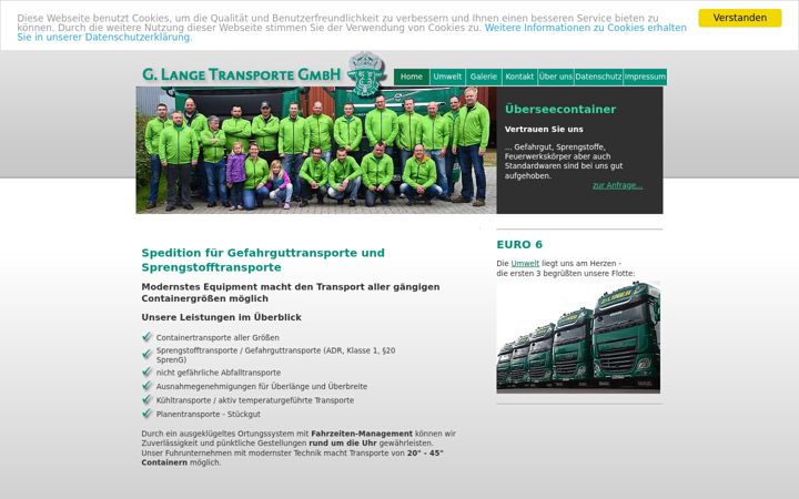 Screenshot of lange-transporte.de
