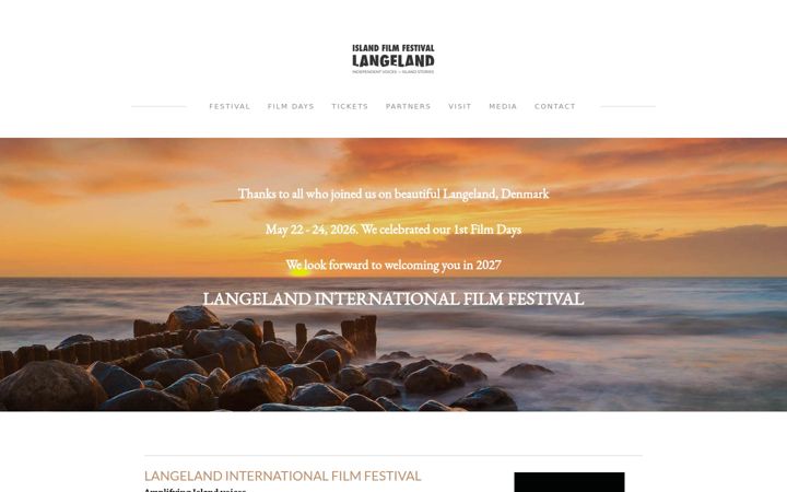Screenshot of langelandfilmfestival.com