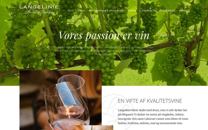 Screenshot of langelinievin.dk