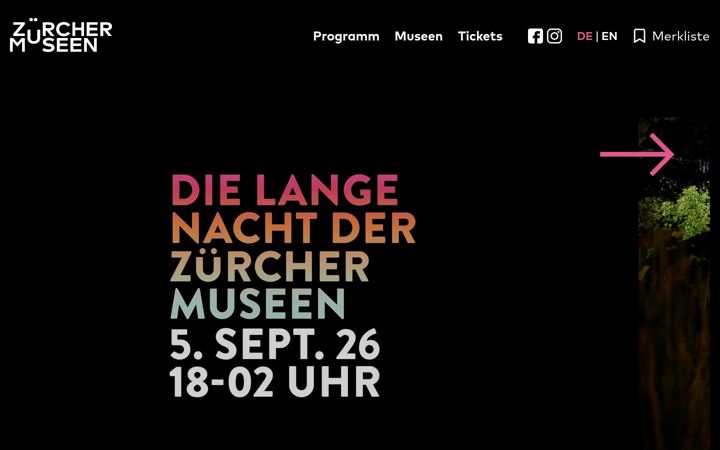 Screenshot of langenacht-zuerich.ch