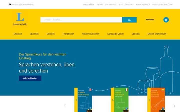 Ekrānuzņēmums no langenscheidt.com
