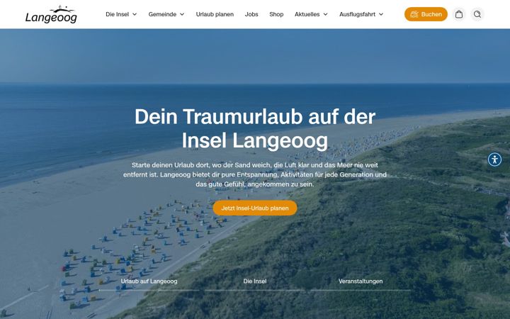 Screenshot του langeoog.de