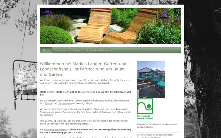 Screenshot of langer-galabau.de