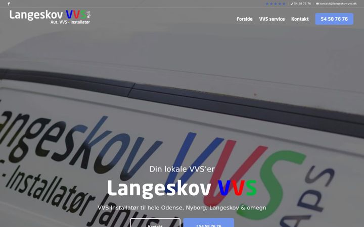 Screenshot of langeskov-vvs.dk