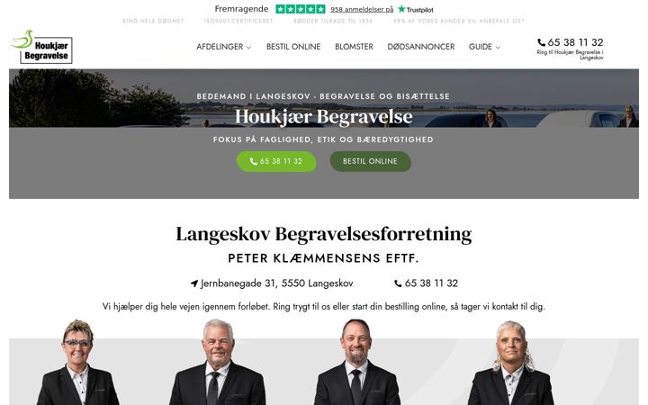 Screenshot of langeskovbegravelse.dk