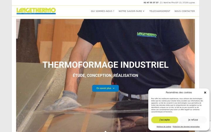 Screenshot of langethermo.com