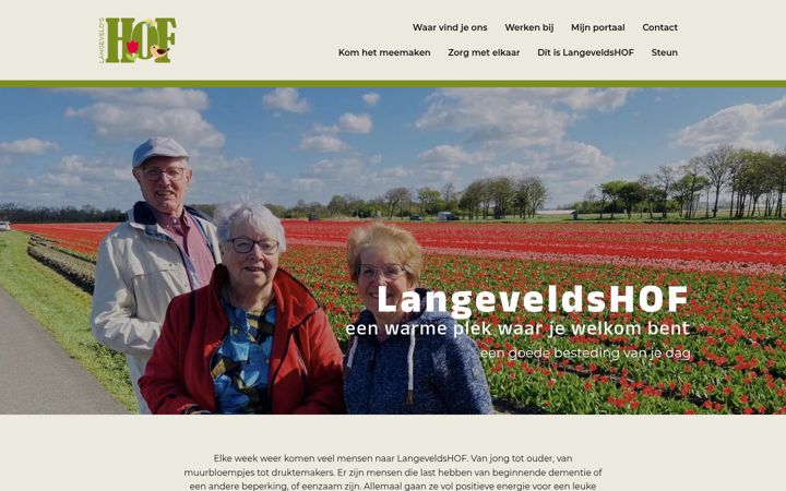 Screenshot of langeveldshof.nl