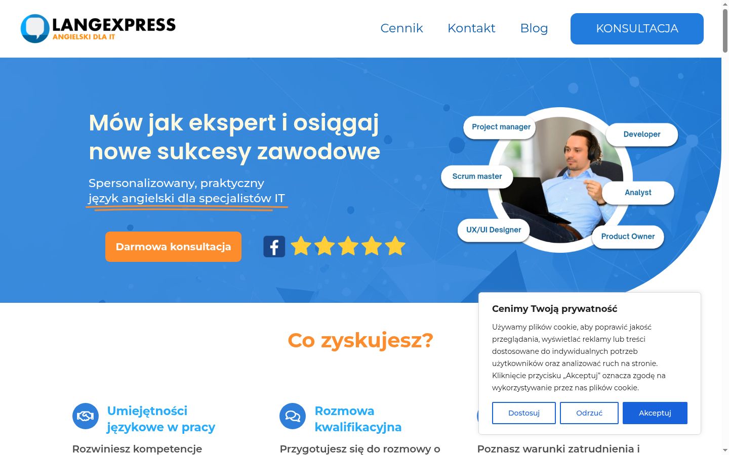 Snímek obrazovky baneru souhlasu zobrazeného před jakoukoli interakcí