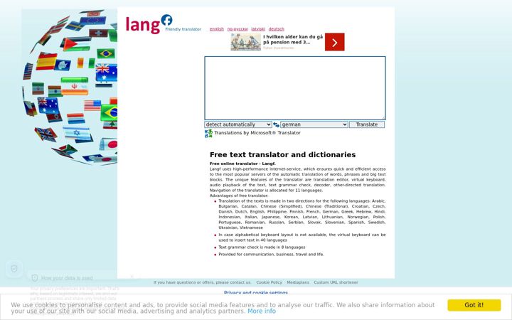 Screenshot of langf.com