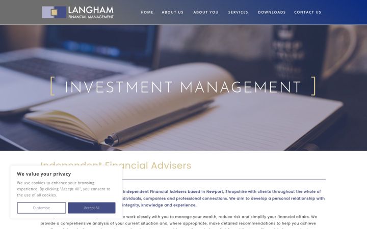 Screenshot of langhamfinancial.co.uk