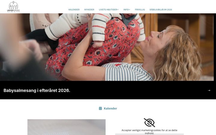 Screenshot of langhojkirker.dk