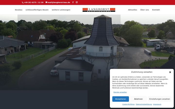 Screenshot of langhorst-bau.de