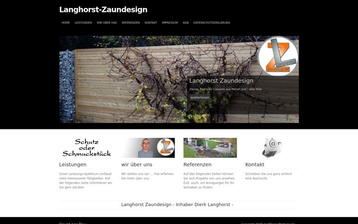 Screenshot of langhorst-zaundesign.de