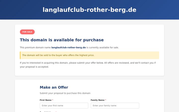 Screenshot of langlaufclub-rother-berg.de