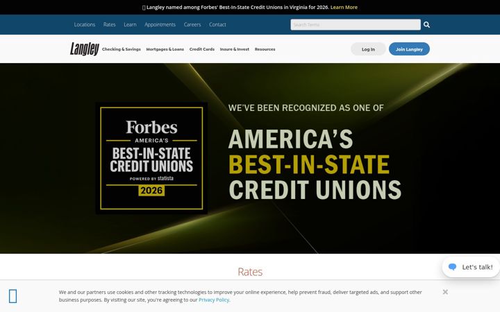 Screenshot of langleyfcu.org