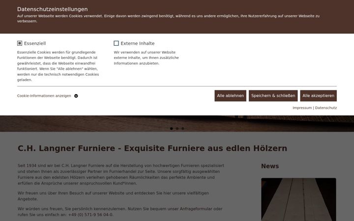 Screenshot of langner-furniere.de