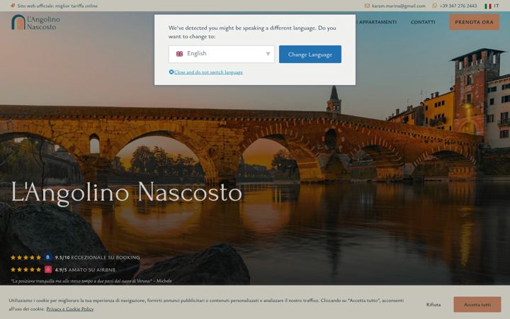 Screenshot of langolinonascosto.com