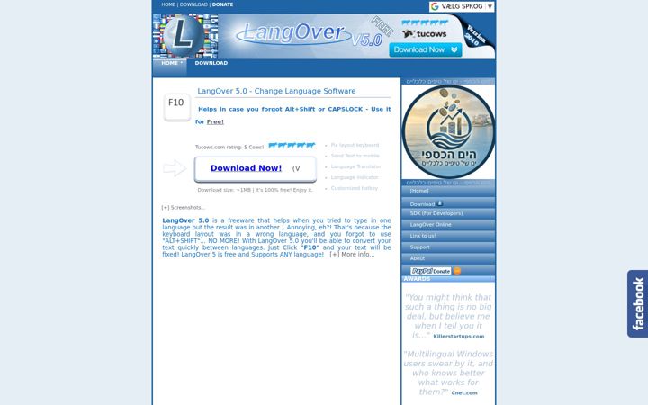 Screenshot of langover.com