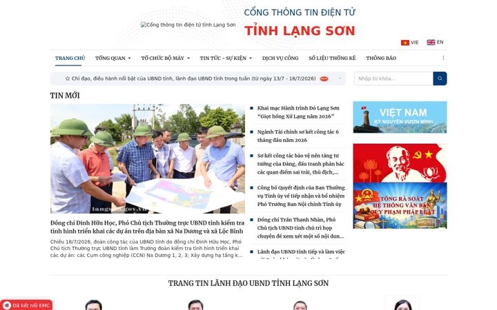 Ekrano kopija langson.gov.vn