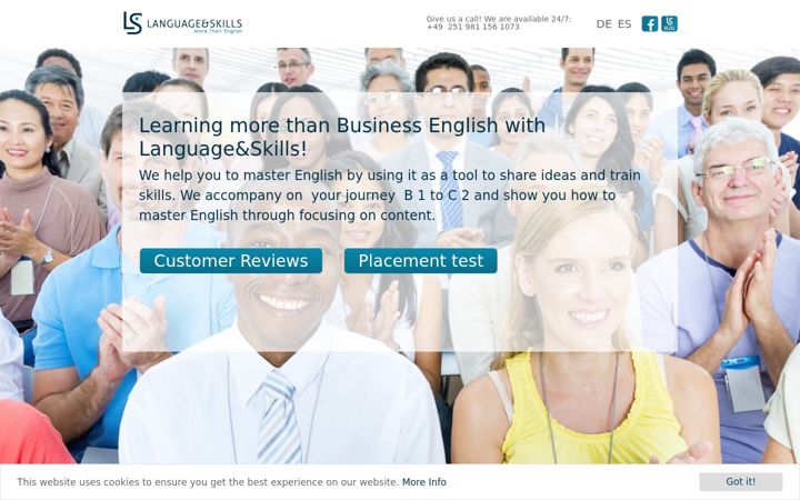 Screenshot of language-and-skills.com