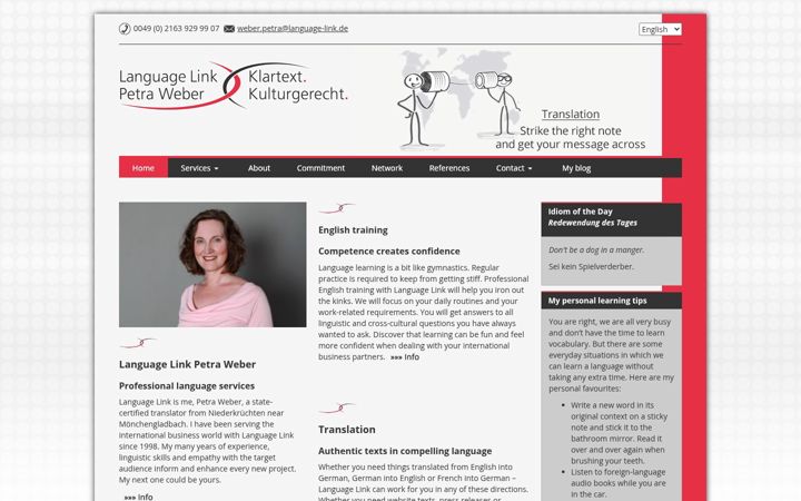 Screenshot of language-link.de