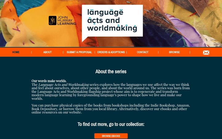 Screenshot of languageacts-worldmaking.com