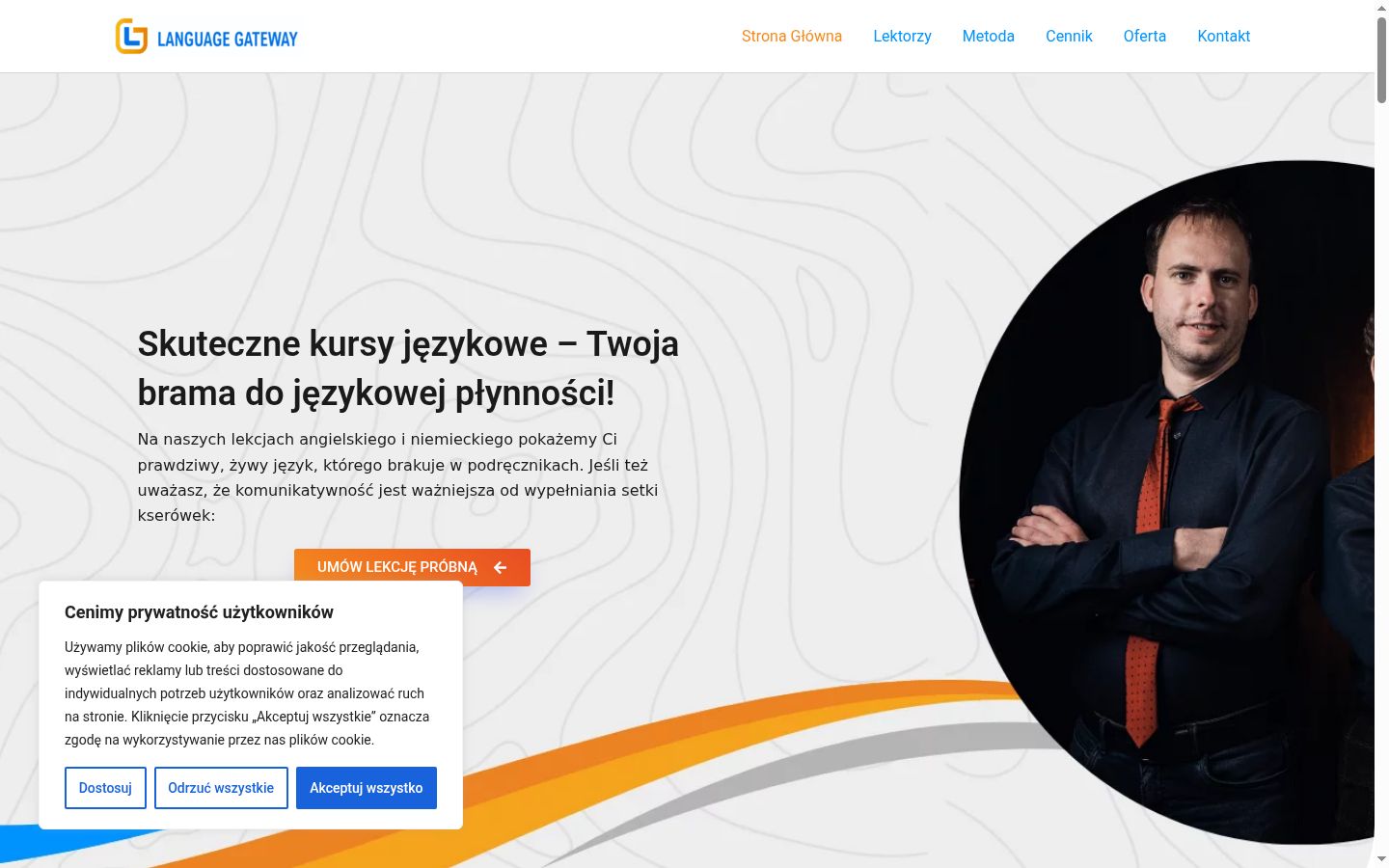 Snímka obrazovky banera súhlasu zobrazeného pred akoukoľvek interakciou