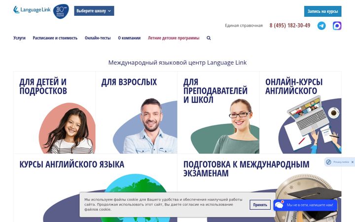 Screenshot of languagelink.ru