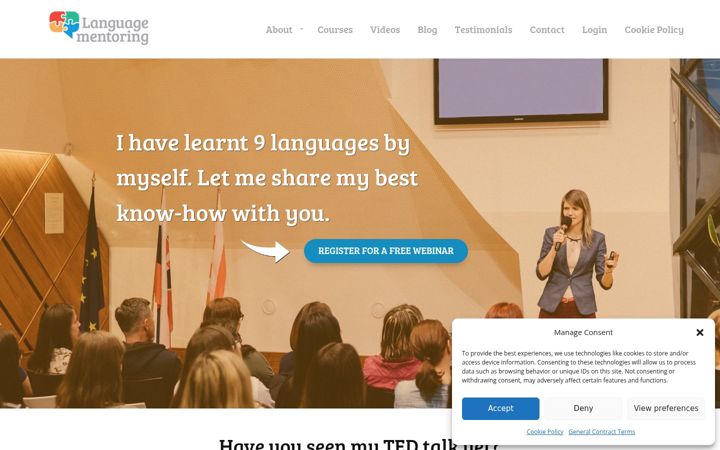 Screenshot of languagementoring.com