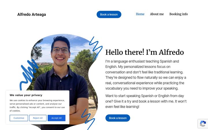 Screenshot of languageswithalfredo.com