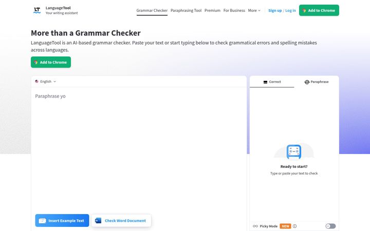 Screenshot του languagetoolplus.com
