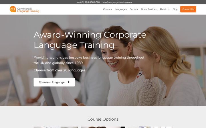 Screenshot of languagetraining.com
