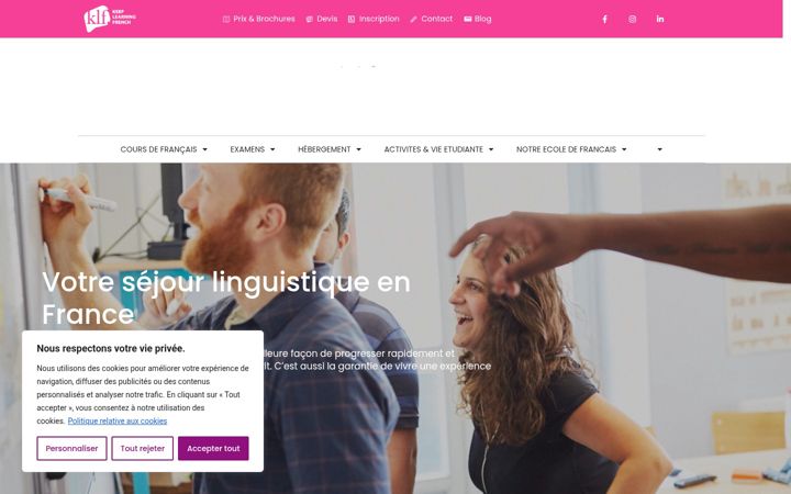 Screenshot of langueonze.com