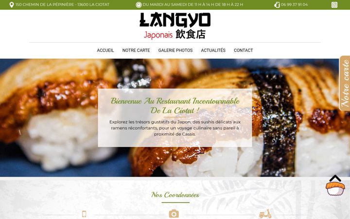Screenshot of langyo-restaurant.fr