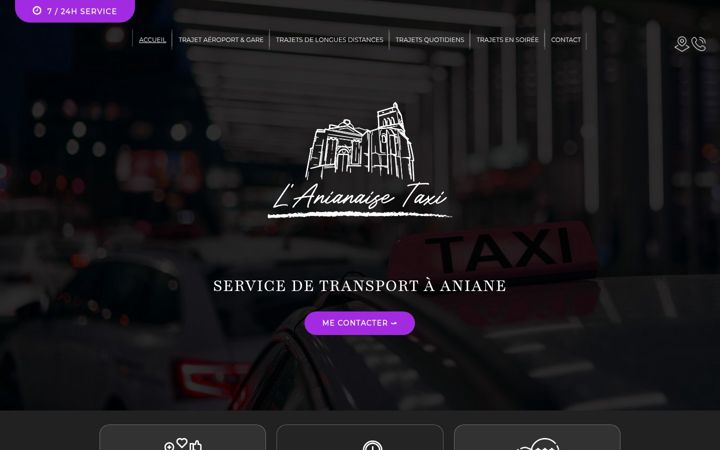 Screenshot of lanianaise-taxi.fr