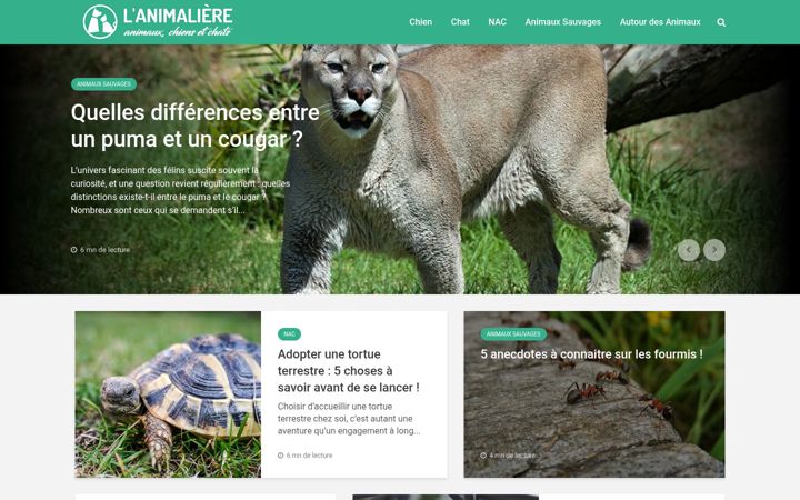 Screenshot of lanimaliere.fr