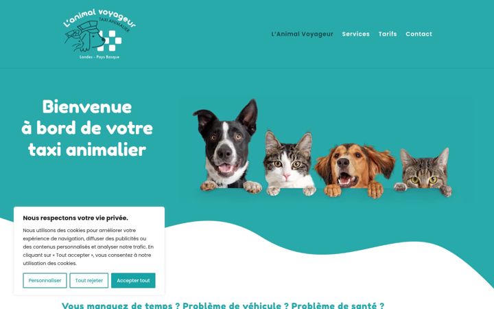 Screenshot of lanimalvoyageur.fr