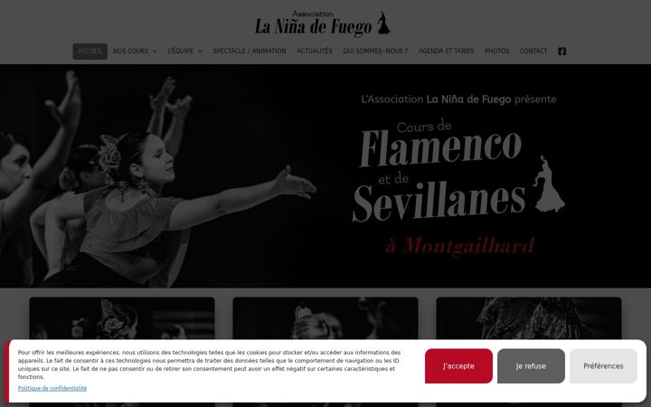 Screenshot of laninadefuego.fr