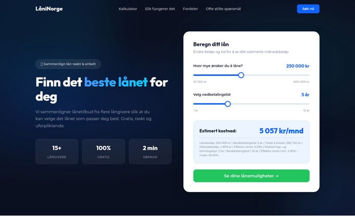 Screenshot of laninorge.com