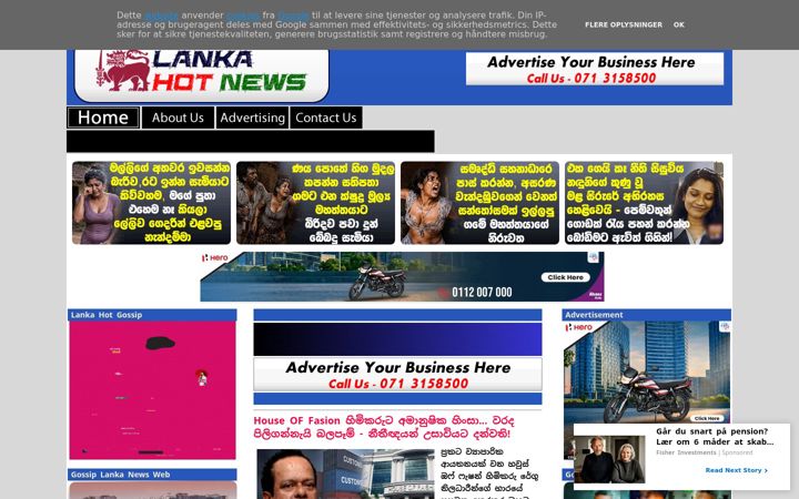 Screenshot of lankahotnews.net