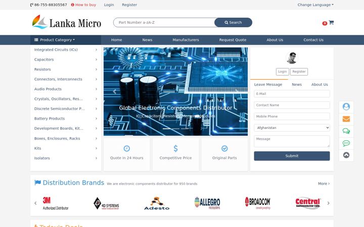 Screenshot of lankamicro.com