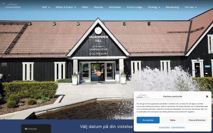 Screenshot of lannalodge.se