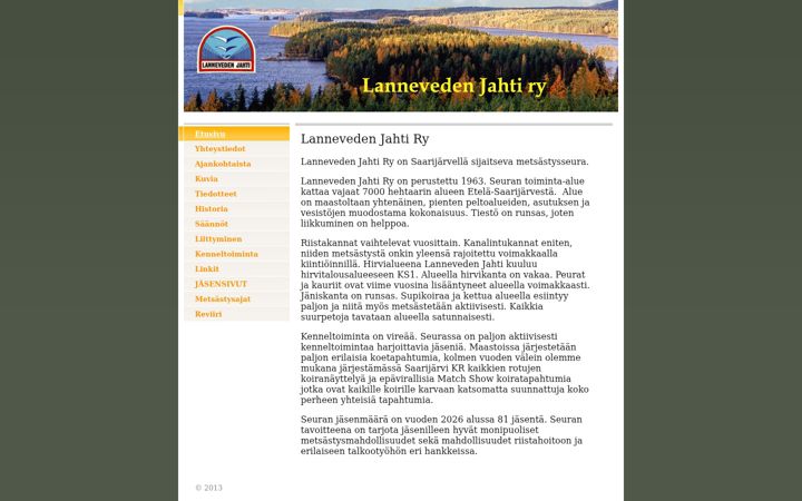 Screenshot of lannevedenjahti.net