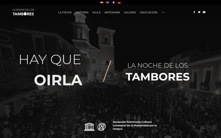 Screenshot of lanochedelostambores.com