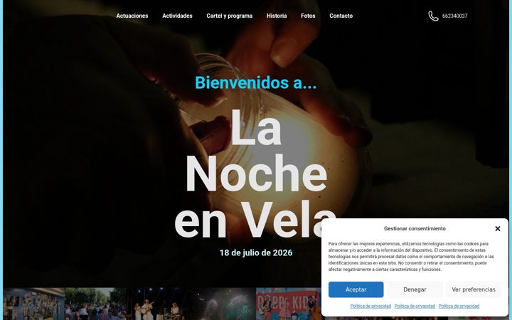 Screenshot of lanocheenvela.es