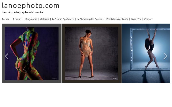 Screenshot of lanoephoto.com