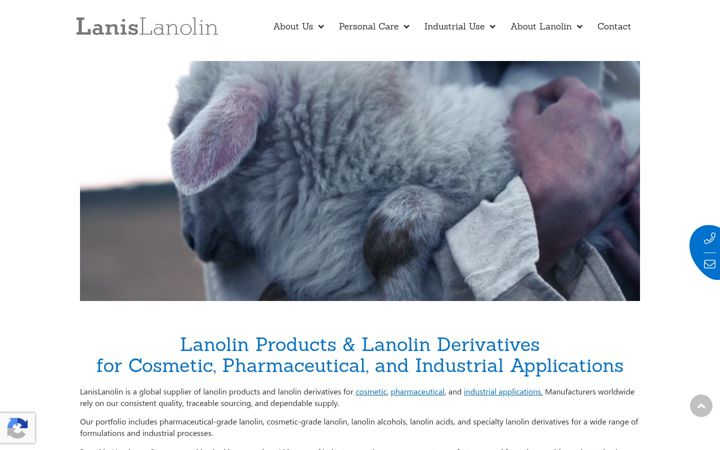 Screenshot of lanolin.com
