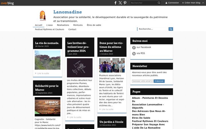 Screenshot of lanomadine.com