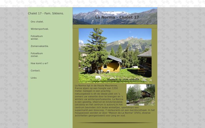Screenshot of lanormachalet17.nl