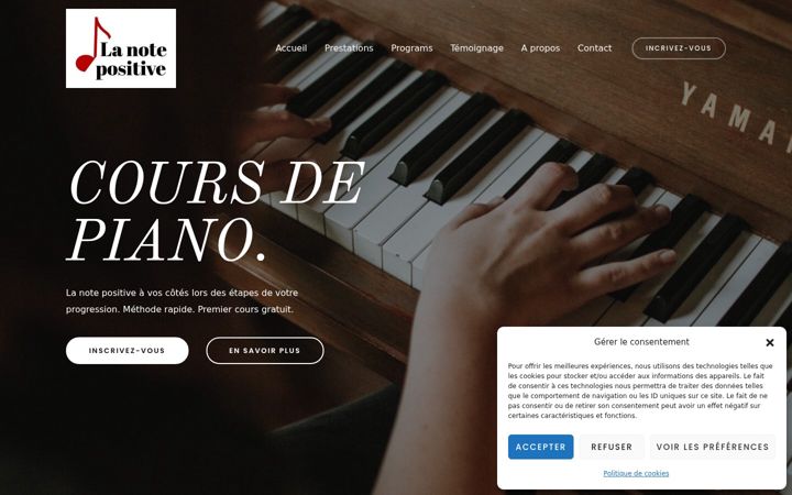 Screenshot of lanotepositive.fr
